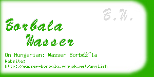 borbala wasser business card